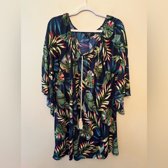 NAIF Dresses & Skirts - Naïf Tropical Print Dress Coverup Women’s Size 2X